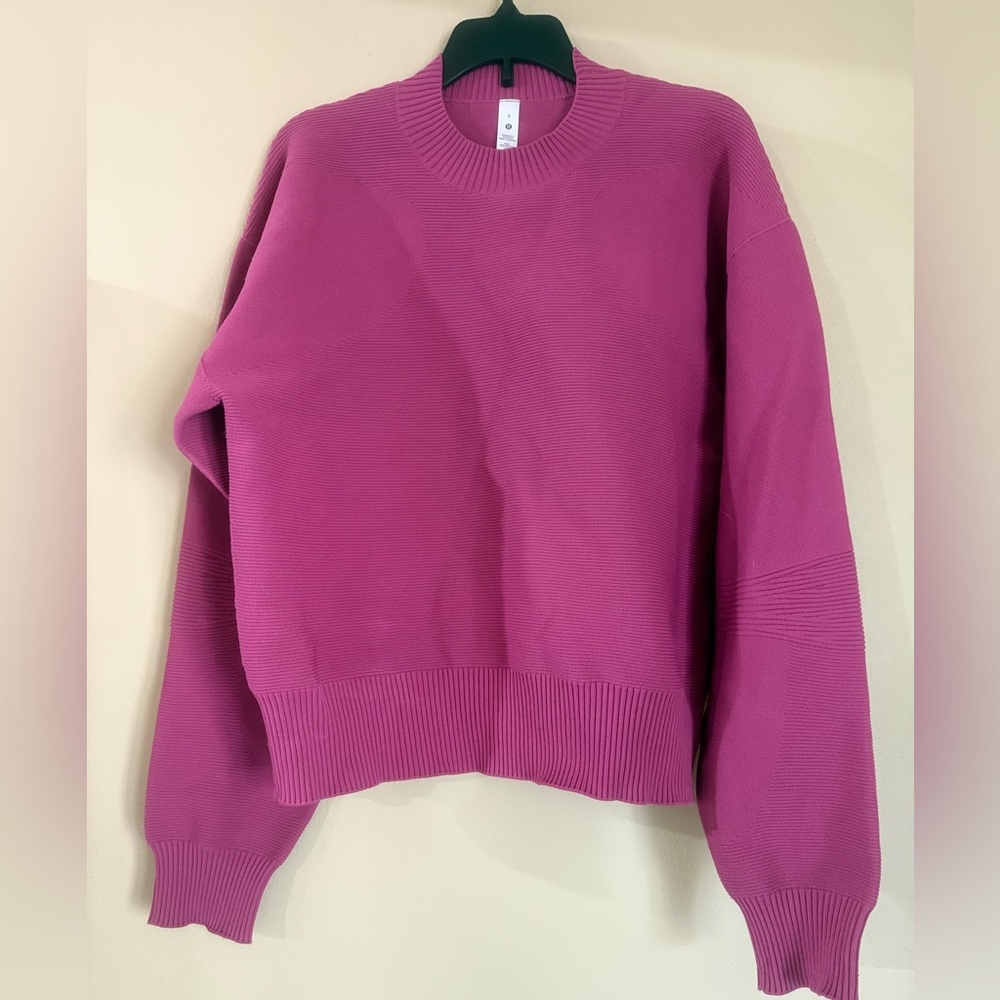 lululemon athletica Fuchsia Pink Crewneck Sweater